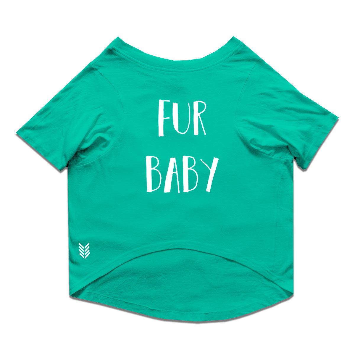 Ruse / fur-baby-crew-neck-dog-tee / Aqua Green