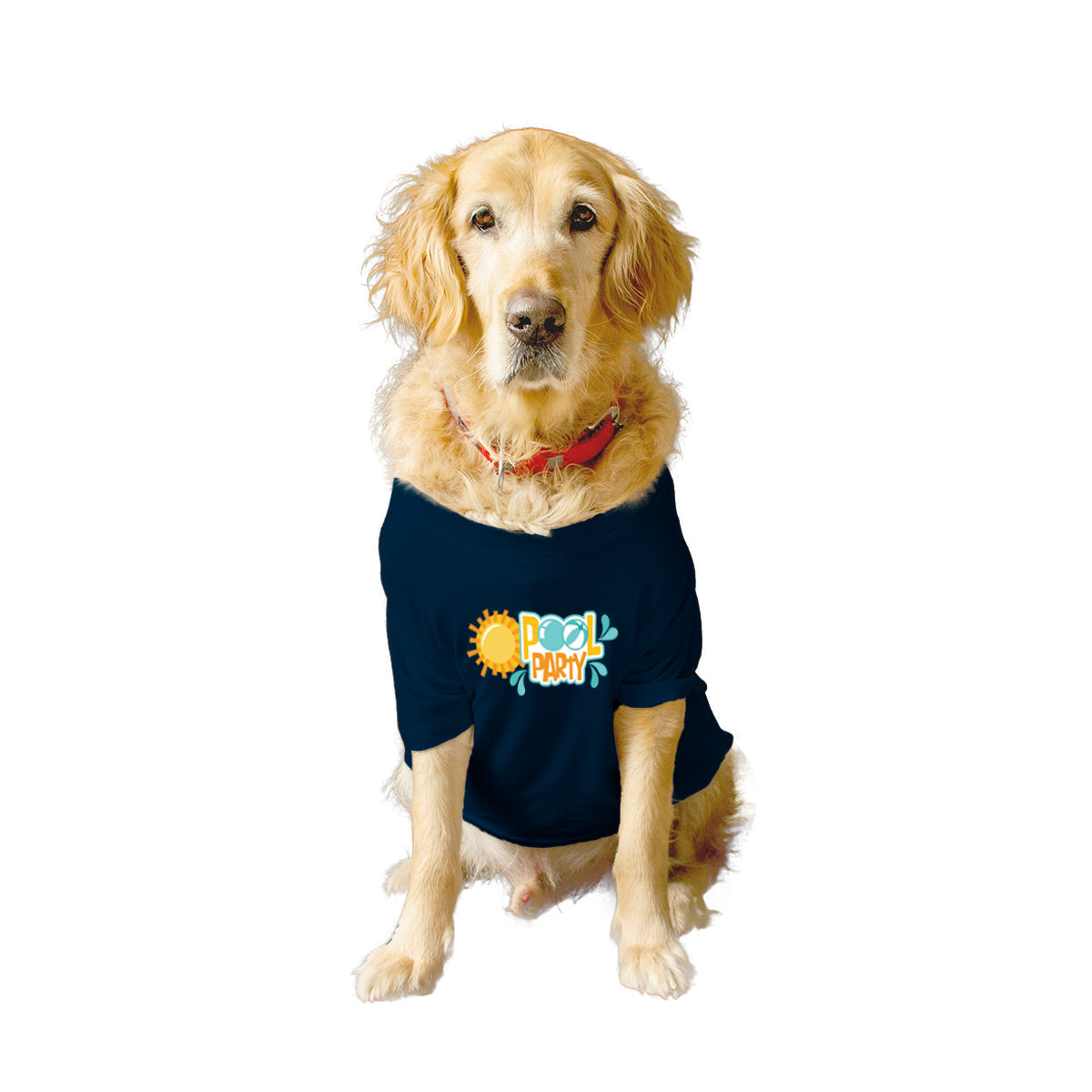 Ruse XX-Small (Chihuahuas, Papillons) / Navy Ruse Basic Crew Neck 'Pool Party' Printed Half Sleeves Dog Tee3