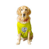 Ruse XX-Small (Chihuahuas, Papillons) / Yellow Ruse Basic Crew Neck 'World's Best Sister' Printed Half Sleeves Dog Tee