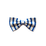 Ruse S-M / BLUE CURACAO STRIPER "Blue Curacao Striper" Dog Bow Tie