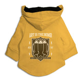 Ruse X-Small (Puppy) / Yellow /Black Art Is The Bomb Dog Hoodie Jacket