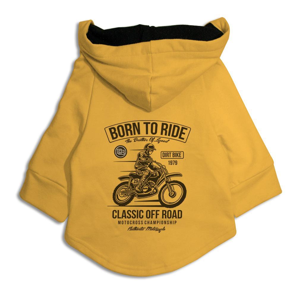Ruse / Yellow / born-to-ride-dog-hoodie-8