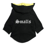 Ruse XX-Small (Chihuahuas, Papillons) / Black/White "Smalls" Dog Hoodie Jacket
