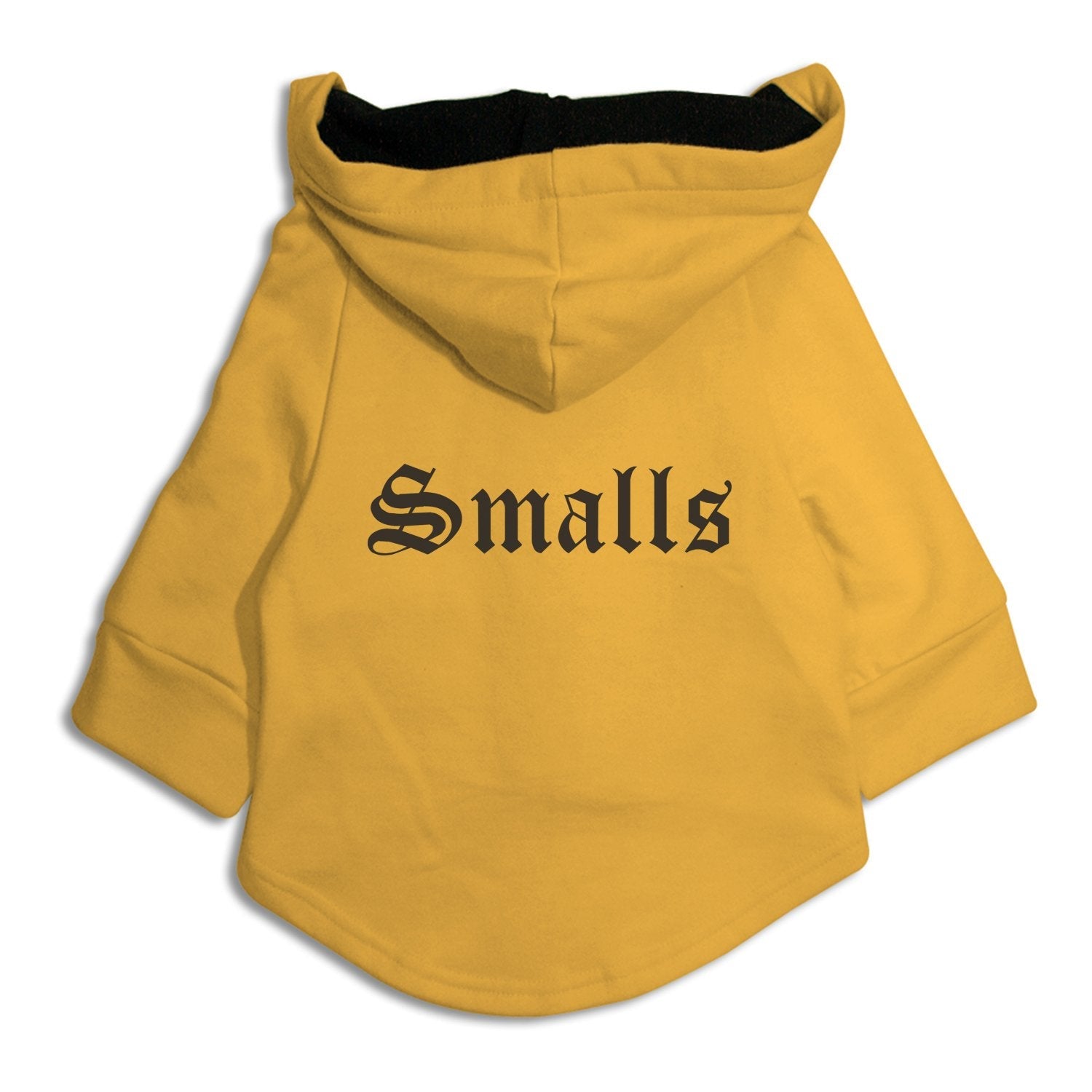 Ruse XX-Small (Chihuahuas, Papillons) / Yellow/Black "Smalls" Dog Hoodie Jacket