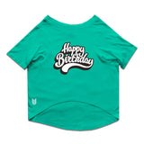 Ruse / Aqua Green Ruse Basic Crew Neck 'Happy Birthday' Printed Half Sleeves Dog Tee12