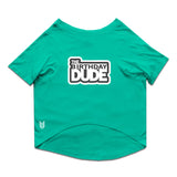 Ruse / Aqua Green Ruse Basic Crew Neck 'The Birthday Dude' Printed Half Sleeves Dog Tee13