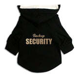 Ruse XXS / Black/Golden "Backup Security" Foil Edition Dog Hoodie Jacket