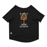 Ruse / Black Ruse Basic Crew Neck 'Bosspup' Printed Half Sleeves Dog Tee15