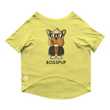 Ruse / Lemon Tonic Ruse Basic Crew Neck 'Bosspup' Printed Half Sleeves Dog Tee10