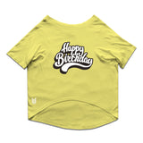 Ruse / Lemon Tonic Ruse Basic Crew Neck 'Happy Birthday' Printed Half Sleeves Dog Tee10