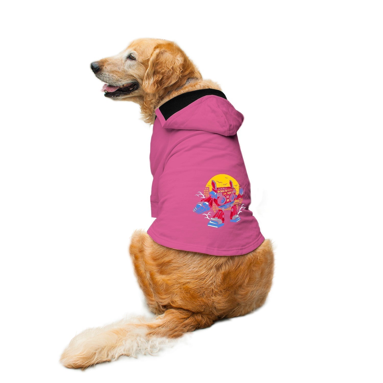 Ruse / Pink / boombox-robot-dog-hoodie-192