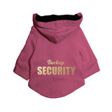 Ruse XXS / Pink/Golden "Backup Security" Foil Edition Dog Hoodie Jacket