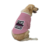 Ruse XXS / Pink "It's My Birthday Bitches" Printed Dog Technical Jacket