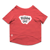 Ruse / Poppy Red Ruse Basic Crew Neck 'Birthday Girl' Printed Half Sleeves Dog Tee10