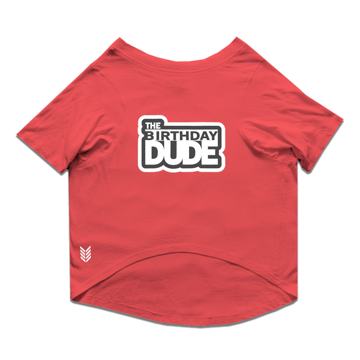 Ruse / Poppy Red Ruse Basic Crew Neck 'The Birthday Dude' Printed Half Sleeves Dog Tee9