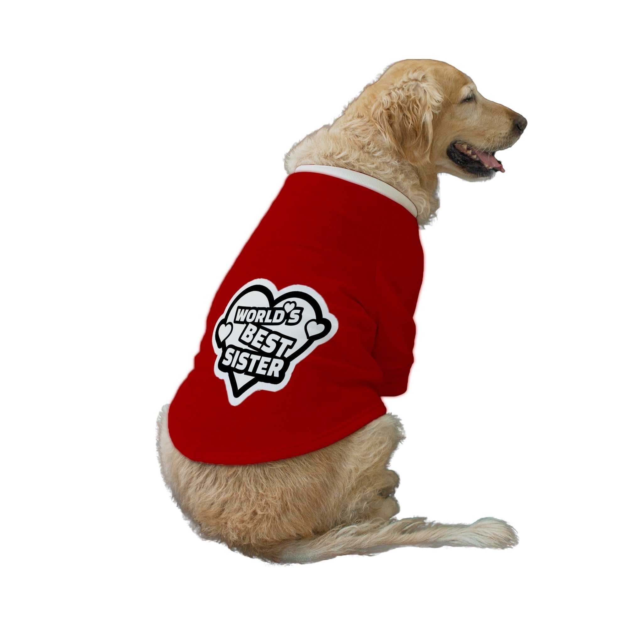 Ruse XXS / Red "World's Best Sister" Printed Dog Technical Jacket