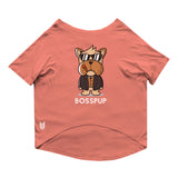 Ruse / Salmon Ruse Basic Crew Neck 'Bosspup' Printed Half Sleeves Dog Tee9