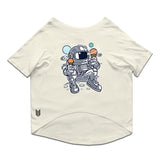 Ruse / White Ruse Basic Crew Neck 'Astronaut Ice Cream' Printed Half Sleeves Dog Tee14