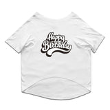 Ruse / White Ruse Basic Crew Neck 'Happy Birthday' Printed Half Sleeves Dog Tee14