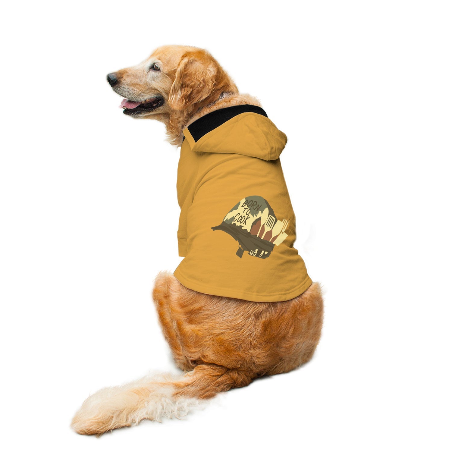 Ruse / Yellow / born-to-cook-dog-hoodie-7