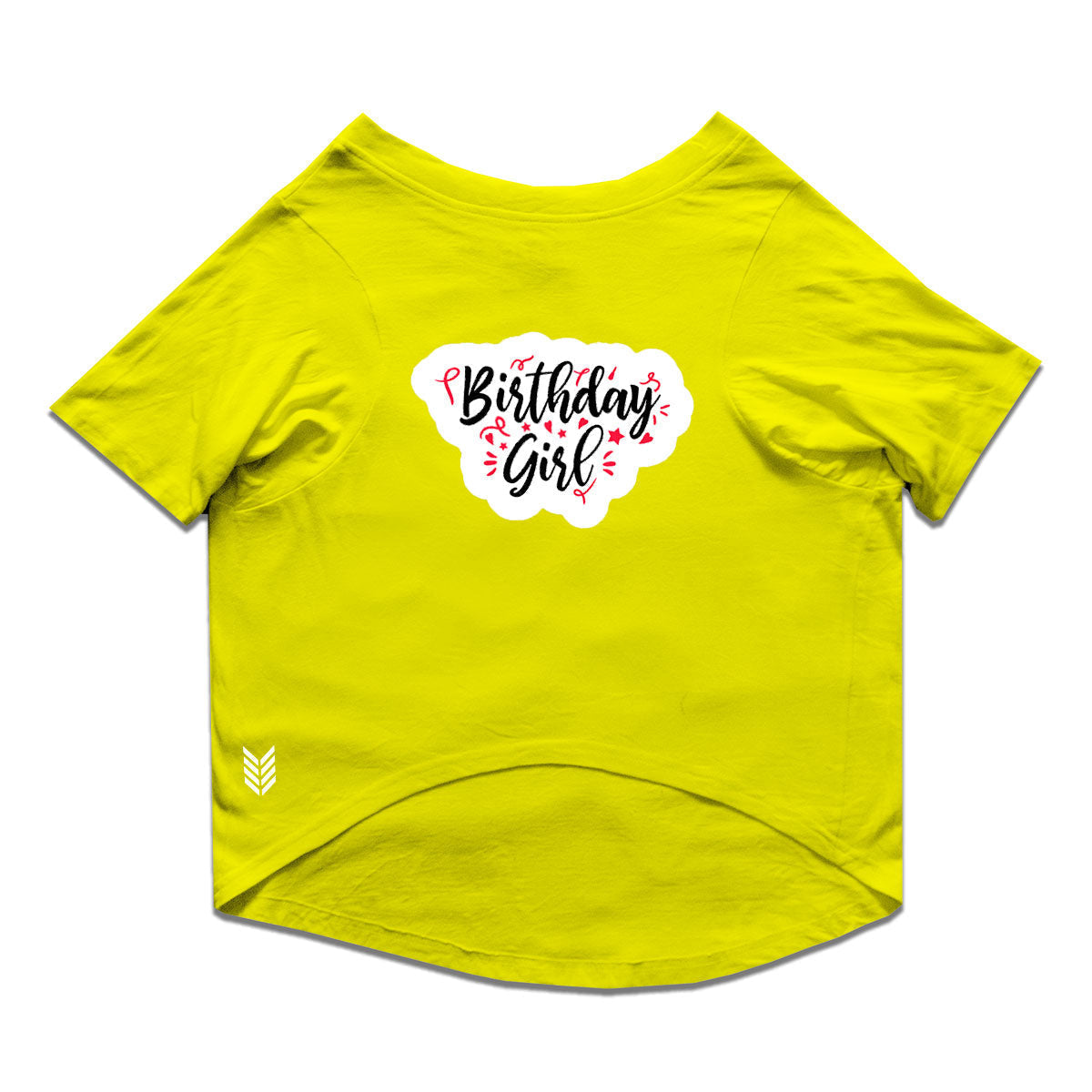 Ruse / Yellow Ruse Basic Crew Neck 'Birthday Girl' Printed Half Sleeves Dog Tee12