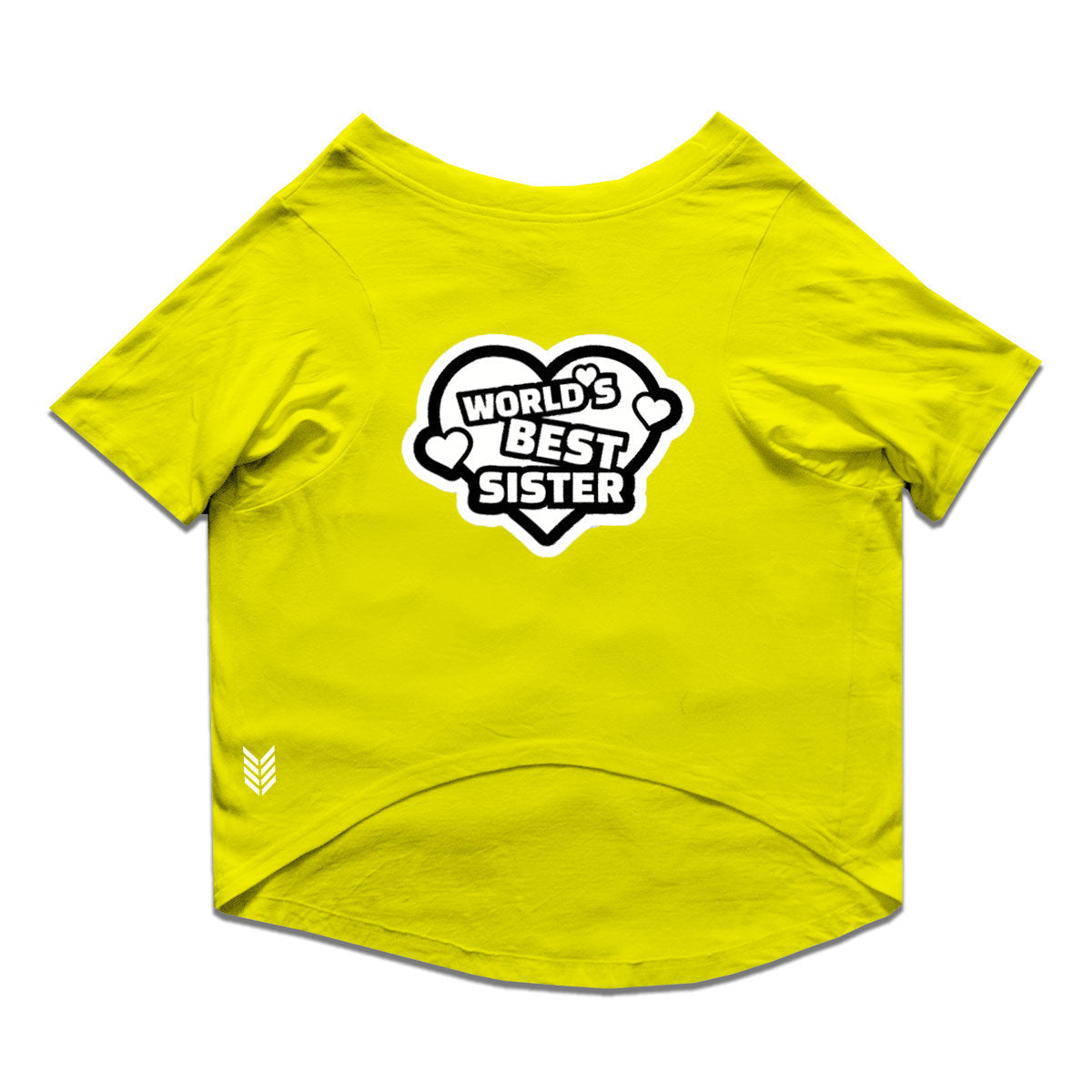 Ruse / Yellow Ruse Basic Crew Neck 'World's Best Sister' Printed Half Sleeves Dog Tee11