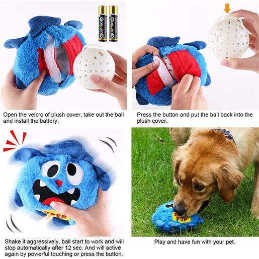 Trembling Monster Navy Blue Interactive Dog Toys Buy Dog Toys at